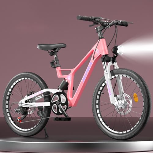 Kinder Mountainbike Aus Magnesiumlegierung Mit Geschwindigkeitsänderung und Stoßdämpfung für Mittlere Und Große Kinder Jungen und Mädchen Leichtes Fahrrad B,18 inches von ZHMQQDL