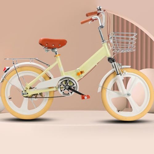 Klapprad 22 Zoll Doppelstoßdämpfung Integriertes Rad Kohlenstoffstahlrahmen Verdickter Reifen Vorne und Hinten Doppelbremse Kinderfahrrad D1,18 inches von ZHMQQDL