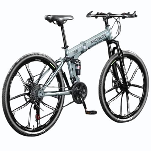 Klapprad Mountainbike 24 Zoll 21 Gang 10 Speichen Räder Geeignet für Schule und Arbeit A,27 Speed 26 inches von ZHMQQDL