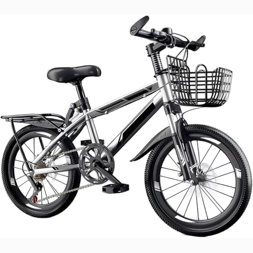 Mountainbike, 26 Zoll, 7 Gänge, Kinderfahrrad, Höhenverstellbar, Maximale Belastung 100 kg, Kommt Mit Korb und Mehreren Farben, Geeignet Für Jungen Und Mädchen im Alter Von 8–16 Jahren B,18 inches von ZHMQQDL