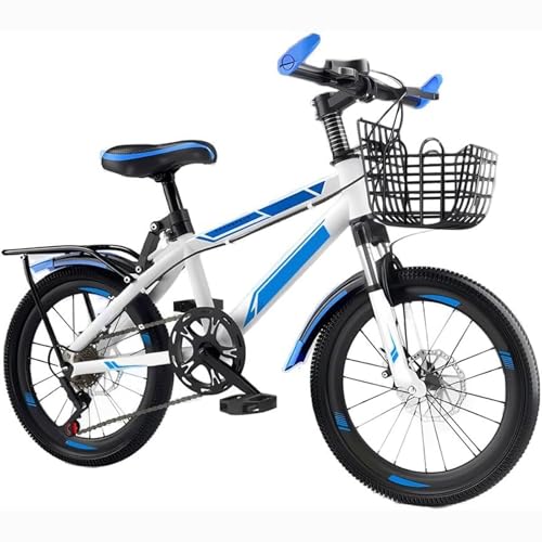 Mountainbike, 26 Zoll, 7 Gänge, Kinderfahrrad, Höhenverstellbar, Maximale Belastung 100 kg, Kommt Mit Korb und Mehreren Farben, Geeignet Für Jungen Und Mädchen im Alter Von 8–16 Jahren F,20 inches von ZHMQQDL