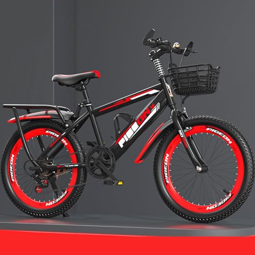 Mountainbike 22 Zoll 6 Gang Carbonstahlrahmen Frontkorb Oder Frontlicht Geeignet für Kinder und Jugendliche A1,22 inches von ZHMQQDL