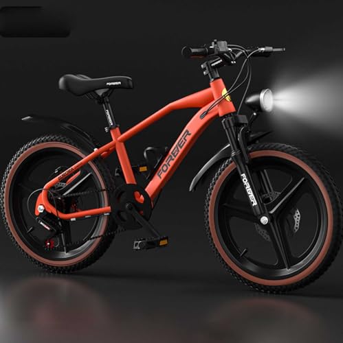 Mountainbike 22 Zoll integrierte Radgeschwindigkeitsänderung Doppelscheibenbremse Stoßdämpfung geeignet für Jungen und Mädchen C,18 inches von ZHMQQDL