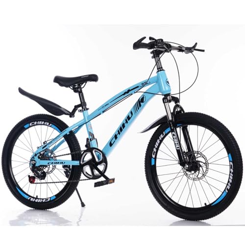 Mountainbike 24 Zoll Variable Geschwindigkeit Stoßdämpfung Doppelscheibenbremse Schüler Jungen und Mädchen Fahrrad C,24 inches von ZHMQQDL