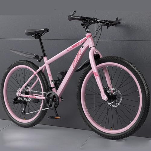 Mountainbike 27,5 Zoll 24 Gang Fahrrad Herren und Damen Stahlrahmen Speichen Geeignet für Körpergröße 145-190Cm A,21 speed-26 inches von ZHMQQDL