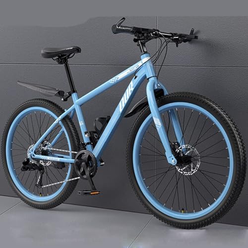 Mountainbike 27,5 Zoll 24 Gang Fahrrad Herren und Damen Stahlrahmen Speichen Geeignet für Körpergröße 145-190Cm B,24 speed-24 inches von ZHMQQDL