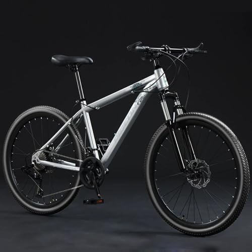 Mountainbike 27,5 Zoll 24 Gang Fahrrad aus Kohlenstoffstahl Mit Scheibenbremse und Doppelter Stoßdämpfer Vorderradgabel Mit Geschwindigkeitsänderung Sport Rennrad C,24-inch 24-Speed von ZHMQQDL