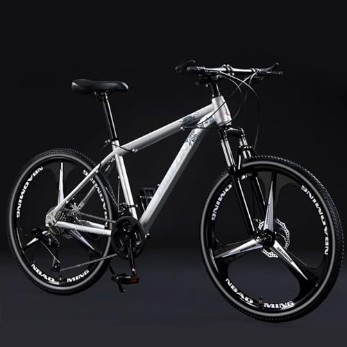 Mountainbike 27,5 Zoll 24 Gang Fahrrad aus Kohlenstoffstahl Mit Scheibenbremse und Doppelter Stoßdämpfer Vorderradgabel Mit Geschwindigkeitsänderung Sport Rennrad C1,26-inch 21-Speed von ZHMQQDL