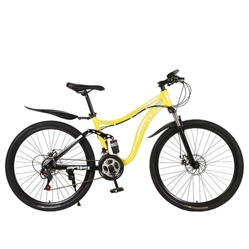 Mountainbike 27 Gang 26 Zoll Doppelstoßdämpfer geeignet für Jungen und Mädchen zur Schule und zur Arbeit Rennrad C,27-Speed von ZHMQQDL