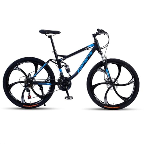 Mountainbike Carbon Stahl 24-Zoll 30-Gang 6-Rad Cross Country Jugend Erwachsene Licht Fahrrad C,24-inch 27-Speed von ZHMQQDL