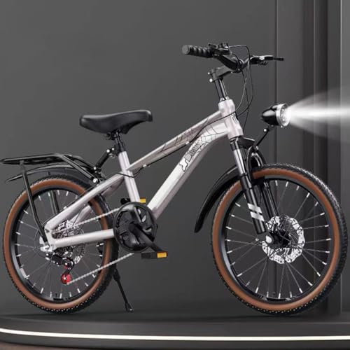 Mountainbike Für Kinder 22/24 Zoll Stoßdämpfende Vorderradgabel Variable Geschwindigkeit Mit Gepäckträger Hinten Geeignet Zum Pendeln und Spielen A,18 inches von ZHMQQDL