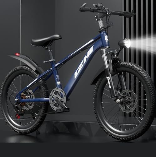 Mountainbike Geschwindigkeitsänderung Doppelte Stoßdämpfung Doppelscheibenbremse Doppelklinge Aluminiumring Speichenraddesign Geeignet für Jugendliche D,22 inches von ZHMQQDL