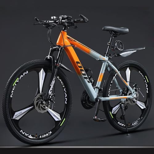 Mountainbike Integriertes Rad 26 Zoll 27 Gang Doppelscheibenbremse Stoßdämpfung Vordergabel Geeignet für Jungen und Mädchen Pendeln A,24 inch 27 Speed von ZHMQQDL