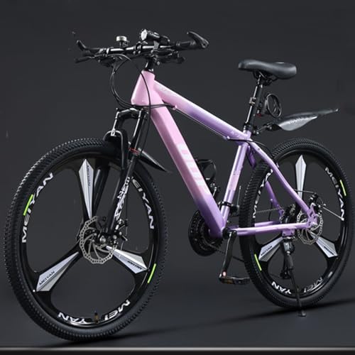 Mountainbike Integriertes Rad 26 Zoll 27 Gang Doppelscheibenbremse Stoßdämpfung Vordergabel Geeignet für Jungen und Mädchen Pendeln B,24 inch 24 Speed von ZHMQQDL