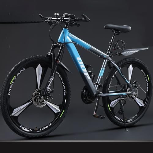 Mountainbike Integriertes Rad 26 Zoll 27 Gang Doppelscheibenbremse Stoßdämpfung Vordergabel Geeignet für Jungen und Mädchen Pendeln D,24 inch 24 Speed von ZHMQQDL