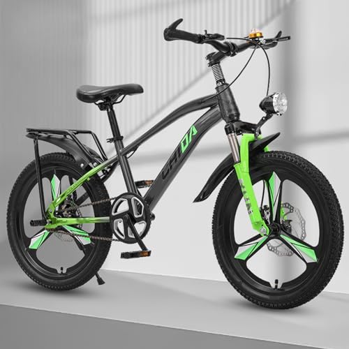 Mountainbike Magnesiumlegierung Integriertes Rad 22 Zoll Kinderfahrrad Scheibenbremse Stoßdämpfung Geeignet für Jugendliche und Kinder C,18 inch von ZHMQQDL