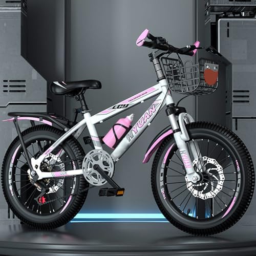 ZHMQQDL Mountainbike 26/24 Zoll Stoßdämpfende Scheibenbremsen Variable Geschwindigkeit rutschfeste und Verschleißfeste Reifen Einstellbare Sitzhöhe F,22 inches von ZHMQQDL