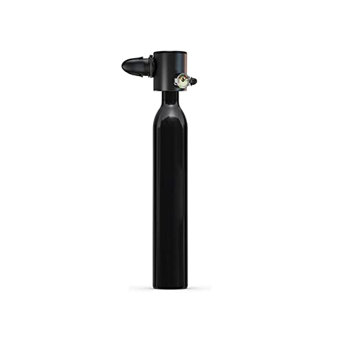 ZHNRJW Tauchtank Outdoor-Tauchausrüstung Schwimmzubehör 0,5 l Mini-Sauerstoffzylinder-Atemschutzgerät Atmen Sie sanfter (Farbe: Schwarz + Atemventil, Größe: 0,5 l) von ZHNRJW