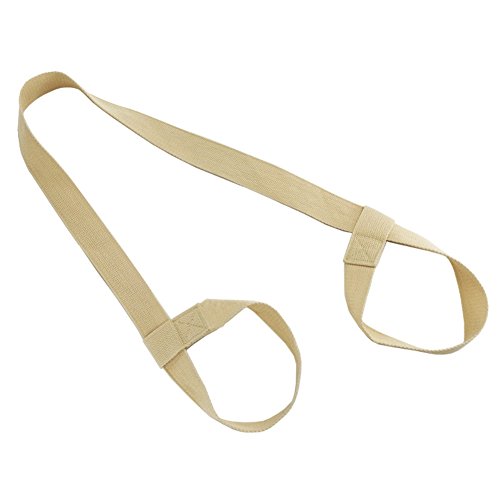 ZHOUBA Verstellbare Yogamatte, elastischer Gürtelhalter, Schultertrage, Fitnesszubehör (beige) von ZHOUBA