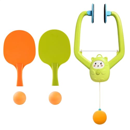 Tür PingPong Spiel Für Kinder, Tischtennis Trainer Set Mit Schläger Und Bällen Tragbarer Door Pings Pong Game Hängende Tür Tischtennis Trainer Doorway Tischtennistrainer Für Den Innenbereich von ZHUMCCY