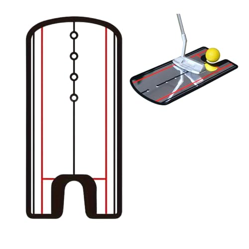 ZHYUAN Golf-Putting-Ausrichtungsspiegel,Golf-Putting-Spiegel,Trainingshilfe für Golf mit Putter-Linie,Golf Putting Spiegel Trainer,Golf Putting Alignment Mirror für Anfänger,30 cm x14,5 cm von ZHYUAN