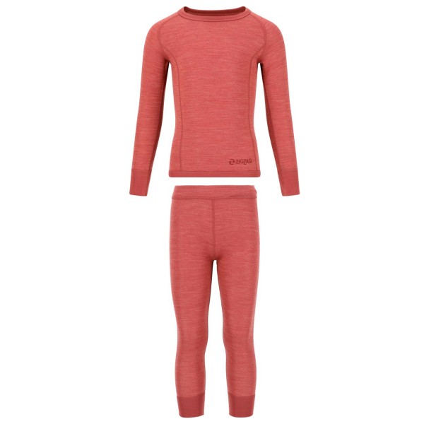 ZIG ZAG - Kid's Pattani Wool Underwear Set - Merinounterwäsche Gr 104-110 - 4 Years rot von ZIG ZAG