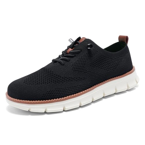 ZIHAOFC Freizeitschuhe für Herren, modische, leichte Laufschuhe aus Mesh für Business und Arbeit (Black,39#) von ZIHAOFC