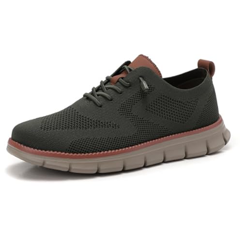 ZIHAOFC Freizeitschuhe für Herren, modische, leichte Laufschuhe aus Mesh für Business und Arbeit (Gray Green,39#) von ZIHAOFC