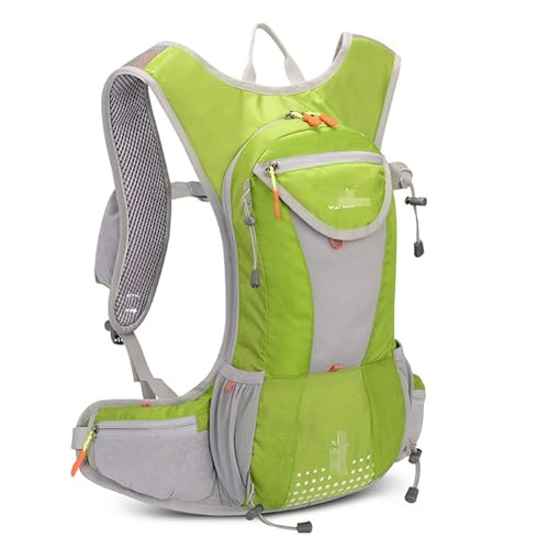 Trinkrucksack Fahrradrucksack, Professional Running Hydration Vest Pack, Hydration Rucksack für Wandern Trailrunning Radfahren Joggen , Laufrucksack(Green) von ZILUXI