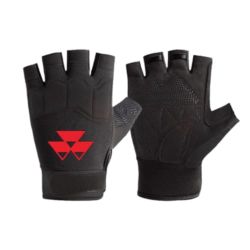 ZILUXI Handschuhe Halbfinger Mas-SEY FER-GUSON, Stoßdämpfung Fitness, Fahrradhandschuhe Halbfinger für Herren Damen, Halbfinger(Black,L) von ZILUXI