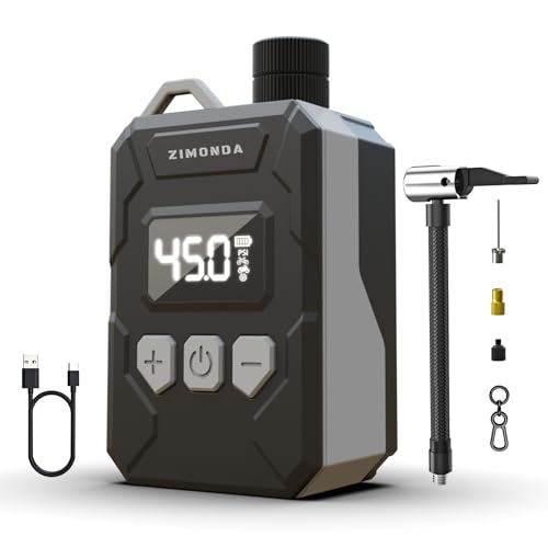 ZIMONDA 150PSI Mini-Elektropumpe mit LED-Bildschirm und Schneller Aufblasfunktion, Kabelloser Tragbarer Luftkompressor, ideale Fahrradpumpe für Motorräder, Fahrräder und E-Bikes ZIMONDA 150PSI Mini-Elektropumpe mit LED-Bildschirm und Schneller Aufblasfunktion, Kabelloser Tragbarer Luftkompressor, ideale Fahrradpumpe für Motorräder, Fahrräder und E-Bikes von ZIMONDA