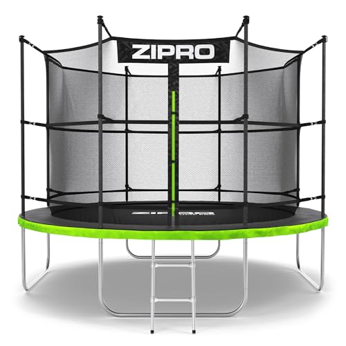 ZIPRO JumpPro IN Trampolin Outdoor, Gartentrampolin für Kinder, mit Innennetz, Wetterfest, UV-Schutz, Einfache Montage, Belastbar 100-150 kg, Ø 183/252/312/374/435/496 cm ZIPRO JumpPro IN Trampolin Outdoor, Gartentrampolin für Kinder, mit Innennetz, Wetterfest, UV-Schutz, Einfache Montage, Belastbar 100-150 kg, Ø 183/252/312/374/435/496 cm von ZIPRO