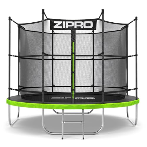 ZIPRO JumpPro IN Trampolin Outdoor, Gartentrampolin für Kinder, mit Innennetz, Wetterfest, UV-Schutz, Einfache Montage, Belastbar 100-150 kg, Ø 183/252/312/374/435/496 cm ZIPRO JumpPro IN Trampolin Outdoor, Gartentrampolin für Kinder, mit Innennetz, Wetterfest, UV-Schutz, Einfache Montage, Belastbar 100-150 kg, Ø 183/252/312/374/435/496 cm von ZIPRO