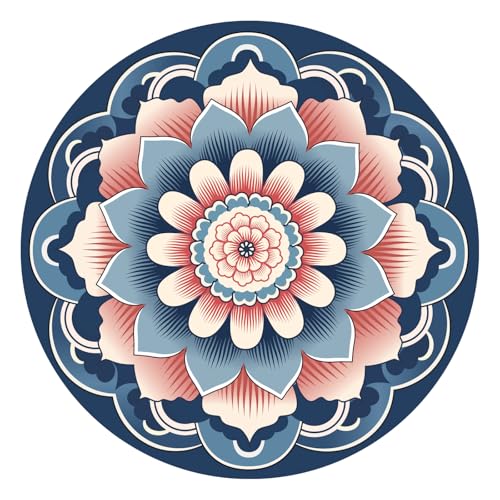 ZIRUU Große runde Yogamatte 4.6'X3.5mm für Übung Premium extra dicke ultra komfortable rutschfeste Meditationsmatte ZIRUU Große runde Yogamatte 4.6'X3.5mm für Übung Premium extra dicke ultra komfortable rutschfeste Meditationsmatte von ZIRUU