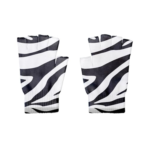 Fingerlose Winterhandschuhe Warm – 3D-Strickfinger-Fäustlinge Mit Niedlicher Zebra-Textur, Thermische Fingerlose Handschuhe, Halbe Finger Für Herren Und Damen, Zum Laufen, Skifahren, Radfahren, An Fingerlose Winterhandschuhe Warm – 3D-Strickfinger-Fäustlinge Mit Niedlicher Zebra-Textur, Thermische Fingerlose Handschuhe, Halbe Finger Für Herren Und Damen, Zum Laufen, Skifahren, Radfahren, An von ZISTRCBAO
