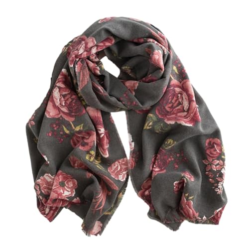 ZISTRCBAO Damen-Schal Für Den Winter, Deckenschal Für Damen, Übergroßer Schal, Deckenschal, Winterwickel, Dunkelgraue Schals Mit Rosendruck, Winterschals Für Damen, Wie Abgebildet, Einheitsgröße ZISTRCBAO Damen-Schal Für Den Winter, Deckenschal Für Damen, Übergroßer Schal, Deckenschal, Winterwickel, Dunkelgraue Schals Mit Rosendruck, Winterschals Für Damen, Wie Abgebildet, Einheitsgröße von ZISTRCBAO