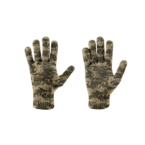 ZISTRCBAO Winterhandschuhe Touchscreen – 3D-Druck Camouflage-Muster Winterhandschuhe warme Strickhandschuhe Thermo-Handschuhe zum Laufen Radfahren Sport Fäustlinge Fahren im Freien, wie abgebildet, von ZISTRCBAO