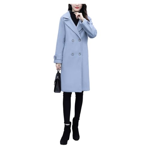 ZISTRCBAO Wollmantel Für Damen, Mittellanger Dicker Warmer Charmanter Zweireihiger Wollmantel Im Freien Mit Tasche Wollmantel Dufflecoat Hellblauer Trenchcoat,Wie Gezeigt,L ZISTRCBAO Wollmantel Für Damen, Mittellanger Dicker Warmer Charmanter Zweireihiger Wollmantel Im Freien Mit Tasche Wollmantel Dufflecoat Hellblauer Trenchcoat,Wie Gezeigt,L von ZISTRCBAO