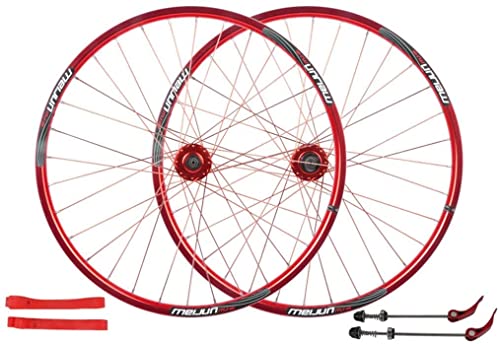 ZJHAHJY Mountainbike-Rad-Set, 66 cm (26 Zoll), Doppellegierungsfelge, Q/R, MTB 7, 8, 9, 10 Gänge, Scheibenbremsen, Radsatz, 32 Stunden von ZJHAHJY