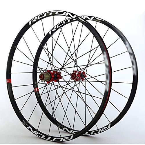 ZJHAHJY Mountainbike-Rad-Set, Doppelwand-Felge, Scheibenbremse, 7, 8, 9, 10, 11 Gänge, F2, R5, Palin-Kugellager, Carbon-Nabe 24H, Schnellspanner, 1763 g von ZJHAHJY