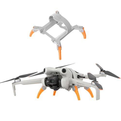 ZJRXM Landefüße für DJI Mini 4 Pro Zubehör, Erweiterte Fahrwerk Landegestell Landing Gear für DJI Mini 4 Pro, Spinnenbein Extended Landegestell Kit für DJI Mini 4 Pro (Orange) von ZJRXM