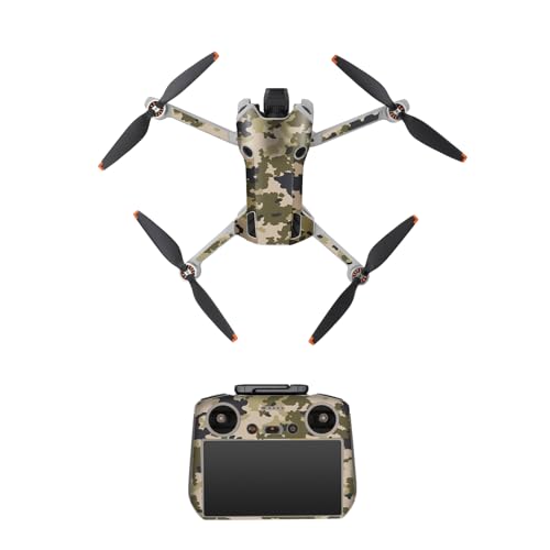 ZJRXM Mini 4 Pro Aufkleber Kit, DIY Kratzfest Schutz Skin Schutzfolie Aufkleber Protector Kit für DJI Mini 4 Pro Drone, Schutzfolie Aufkleber für DJI RC 2 (A) von ZJRXM