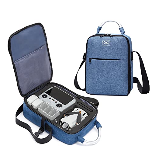 ZJRXM Tasche für DJI Mini 3 Pro Drone Zubehör, Tragetasche Aufbewahrungs Tasche Tragbare Umhängetasche Handtasche für DJI Mini 3 Pro (Blau) von ZJRXM