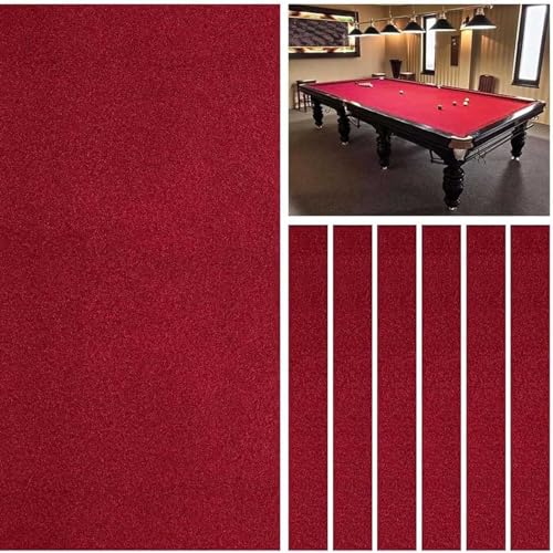 ZJTBDATG Billardtuch Professioneller Billardtisch Filz Passend für Standard 7 8 9 Fuß mit 6 Stoffbändern Tisch für Indoor Billard Sport Billardtisch Tuch Zubehör Set für Clubs Bars,A,9Ft von ZJTBDATG