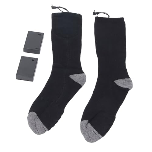 Batteriebetriebene Socken, Elektrisch Beheizte, Bequeme Baumwollsocken für Winterreisen, Camping, Skifahren, Wandern mit Einheitsgröße, Konstante Temperaturheizung auf 50 °C (#1) von ZJchao