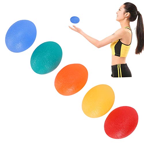 ZJchao Muskelmassageball, 5 Stück, Handgriffball, Fitness-Fingertrainer, Silikon, Krafttraining, Quetschball, Selbstmassagegerät für Schmerzende Muskeln, Schultern, Nacken, Rücken von ZJchao