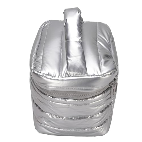 Reise -Make -up -Beutel Großer Kapazität Schocksicherer Toilettenorganisator für den Außengebrauch Im Freien (Silver) von ZJchao