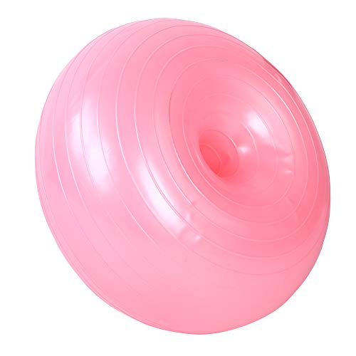 ZJchao Flexibler Sitz, Donut-Form, rutschfeste Grifflinien, Yoga-Ball, 50 cm, PVC, Rosa, für Erwachsene, Studenten, Zugänglich für Jedermann und überall mit Stabilität Zum Sitzen oder von ZJchao