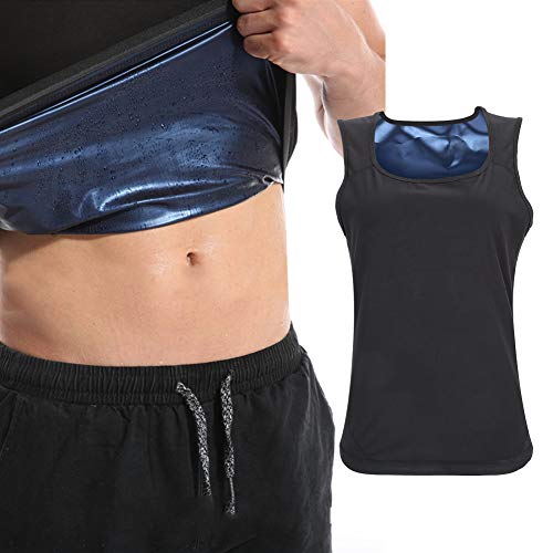 ZJchao Herren-Sauna-Trainingsweste, Gewichtsverlust-Taillentrainer, Herren-Herren-Schweißwesten-Tanktop-Shapewear, Trainingsanzug zum Abnehmen,(男款L/XL-L/XL) von ZJchao