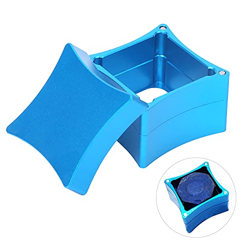 ZJchao Pool-Kreidehalter, Universeller 3-teiliger Kreidebox-Halter aus Aluminium mit Eisenblech, Queue-Kreidehalter, Pool-Kreidehalter für Billardliebhaber (Blue) von ZJchao